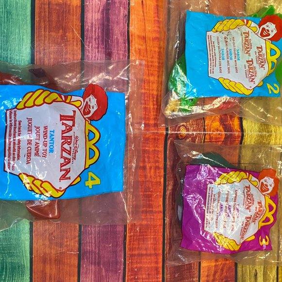 Disney McDonalds Tarzan Toy Lot Bundle - Set of 9 - Picture 6 of 10